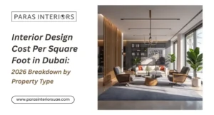 Interior Design Cost Per Square Foot in Dubai 2026 Breakdown by Property Type