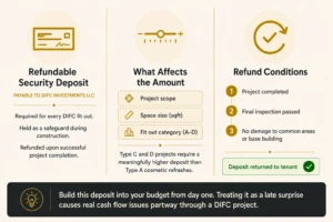 DIFC Fit Out Security Deposit — What to Expect