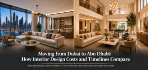 Moving from Dubai to Abu Dhabi How Interior Design Costs and Timelines Compare