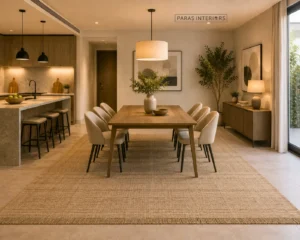 Choosing the Right Area Rug for Open-Plan Dining