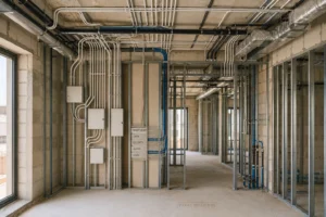 Construction sequence MEP rough-in