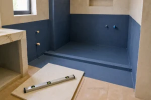 Construction sequence Waterproofing and tiling
