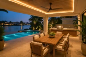 The covered terrace