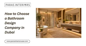 Luxury contemporary bathroom interior demonstrating professional bathroom design in Dubai.