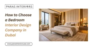 Luxury master bedroom designed by a professional interior design company in Dubai.