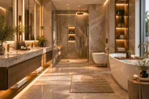 Professionally designed luxury bathroom with functional layout and premium finishes.